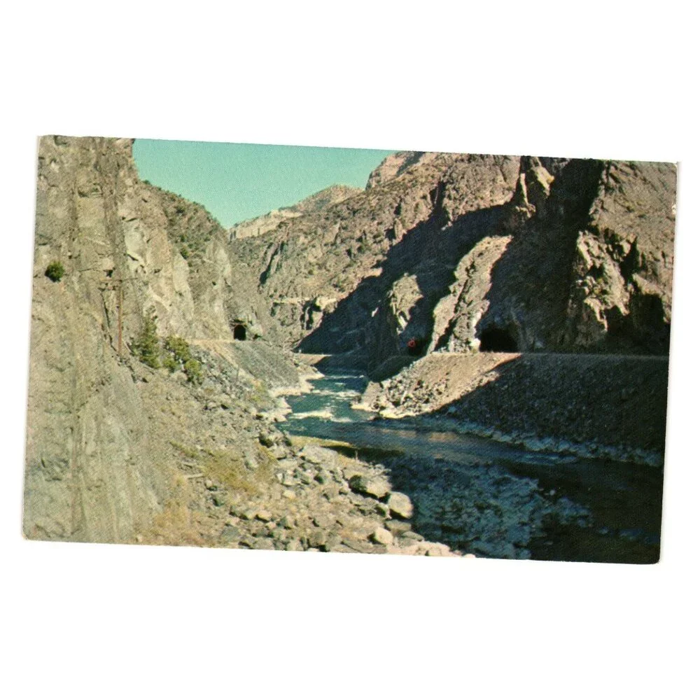 Wind River Canyon Postcard Wyoming Scenic Gorge Highway Laura Dexter Roadside